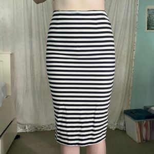 J. Crew striped pencil skirt